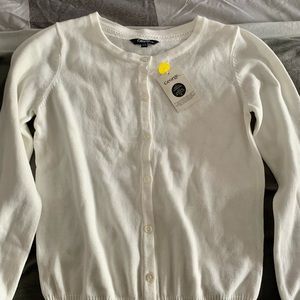 George kids white long sleeve top